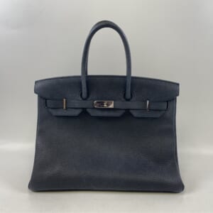 エルメス バーキン35 ブルーニュイ トゴ SV金具 C刻印