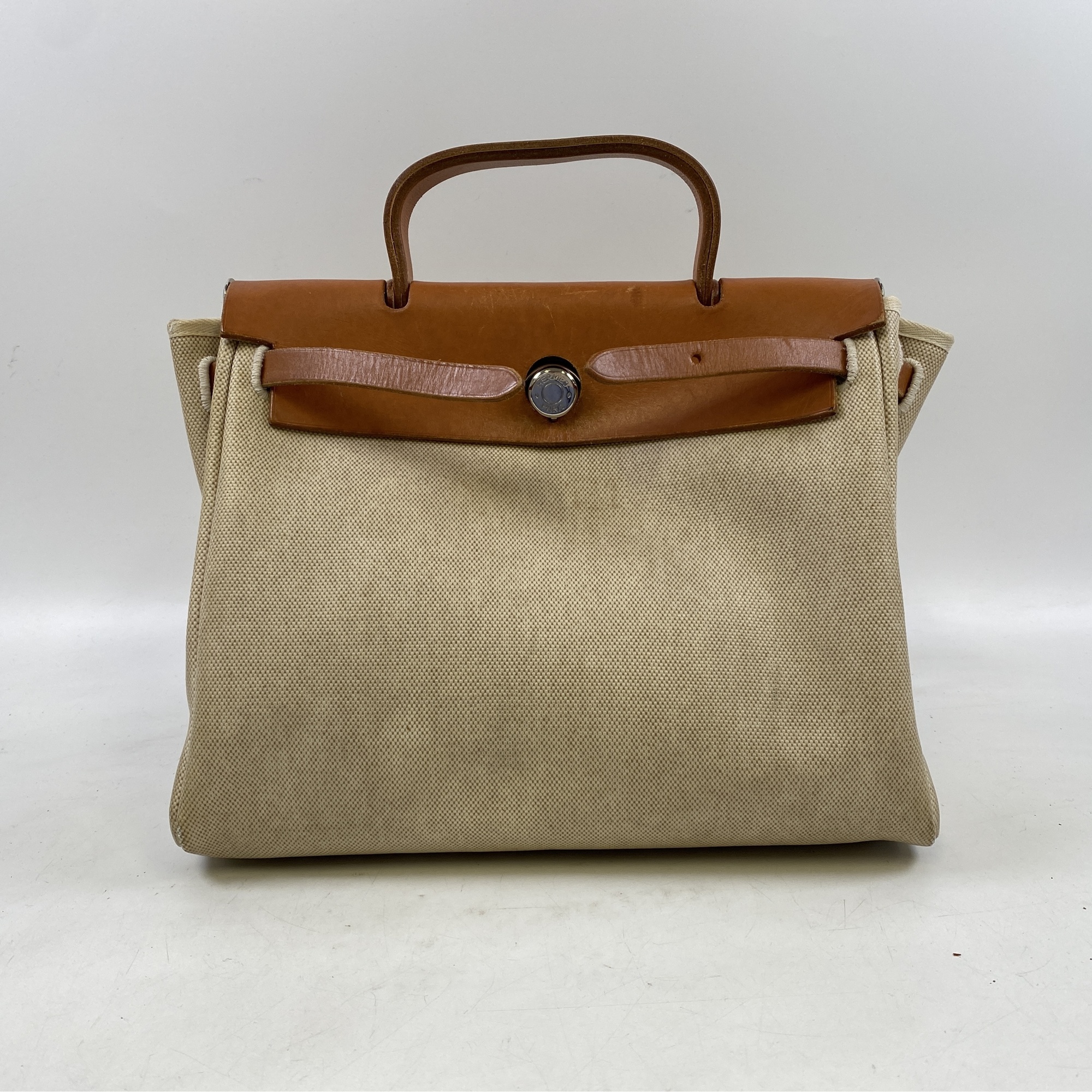 エルメス エールバッグPM フォーブ トワルアッシュ SV金具 □D刻印 Bランク