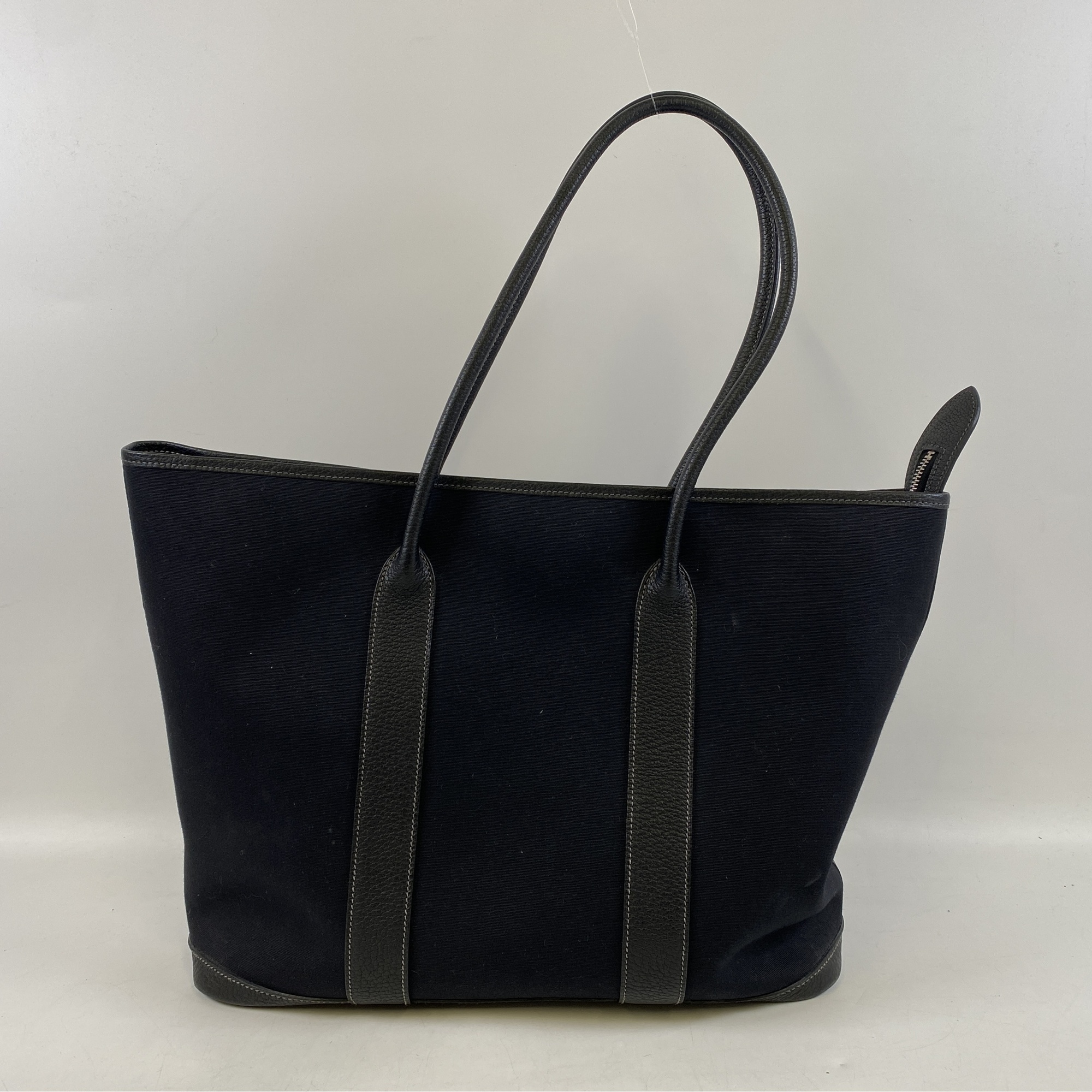エルメス ガーデンジップMM 黒 トワルオフィシエ×ネゴンダ SV金具 □M