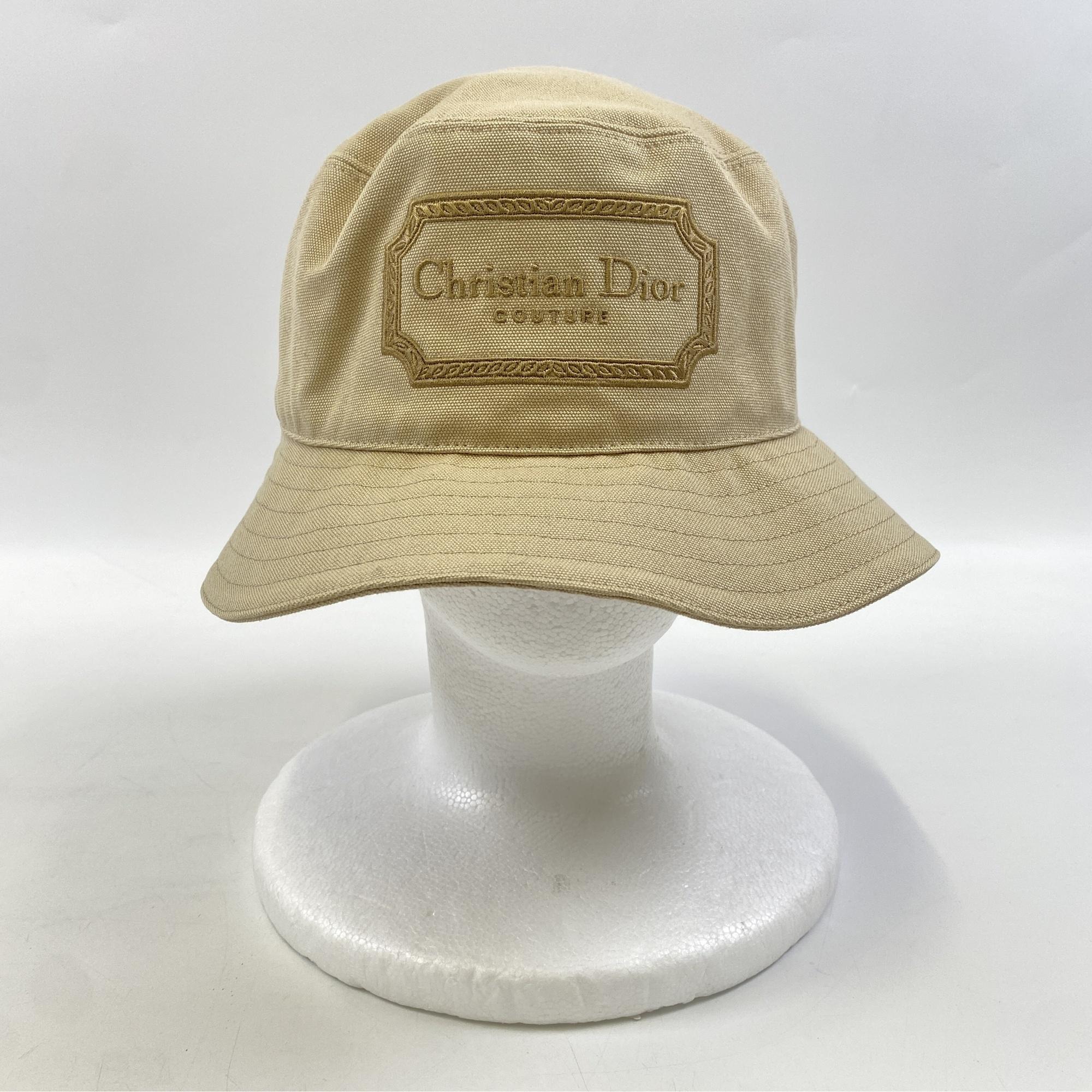 ディオール Canvas Bucket Hat バケットハット #L ベージュ