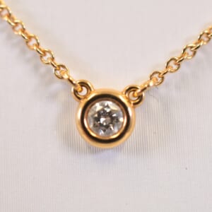 ティファニー バイザヤード 1Pダイヤ ネックレス Au750