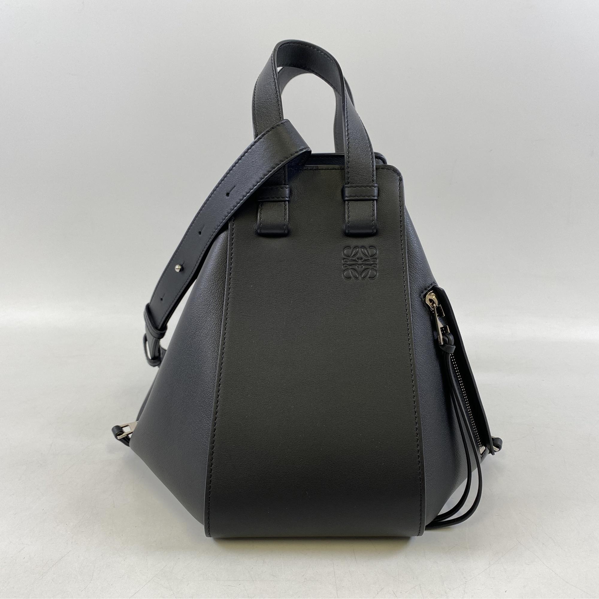 ロエベ ハンモック スモール 2WAYショルダーバッグ ブラック レザー 