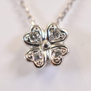 ミキモト K18WG ネックレス 0.07ct