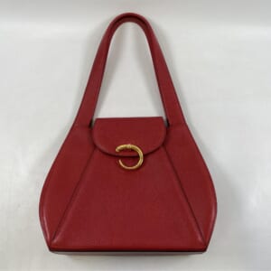 カルティエ パンテール ショルダーバッグ レッド レザー