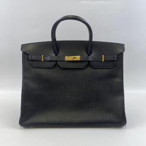 エルメス バーキン40 黒 アルデンヌ □F刻印 GD金具