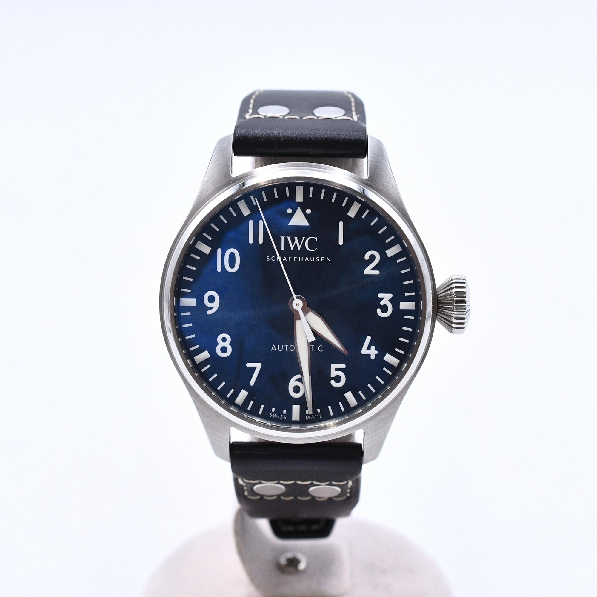 IWC パイロットウォッチ 青文字盤 SS×革/AT Aランク