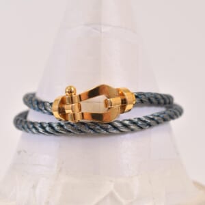 フレッド フォース10 ラージ ブレスレット 2ロウ Au750 YG 17