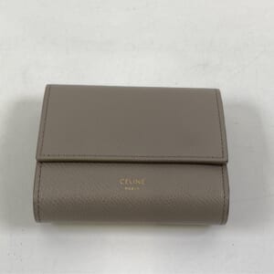セリーヌ スモールトリフォールド 三つ折り財布 ベージュ レザー 10B573BEL.10BL