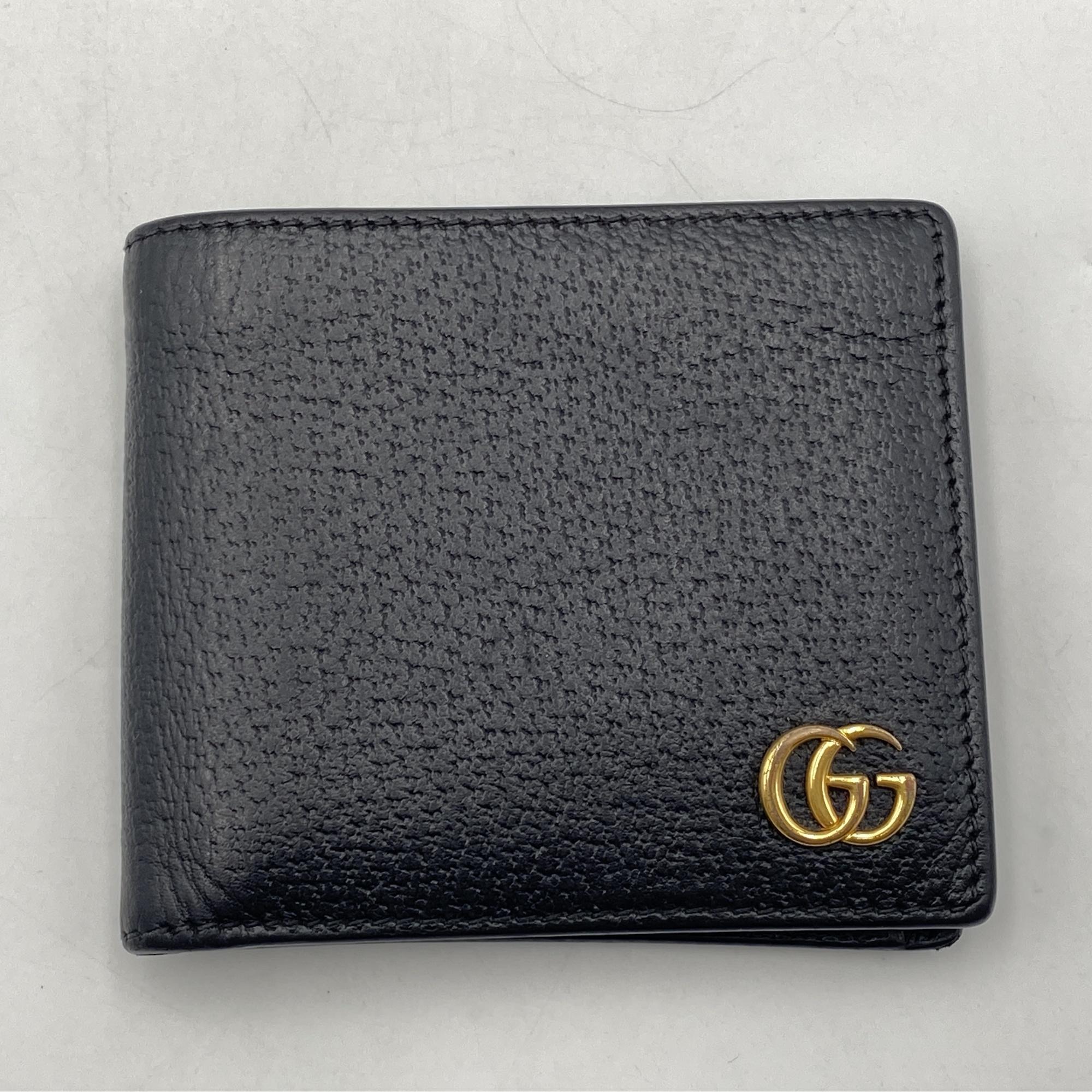 グッチGGマーモント 二つ折り財布 黒 レザー 428725 買取実績【買取日