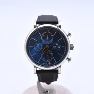 IWC ポートフィノ クロノグラフ 青文字盤 SS×社外革/AT IW391036