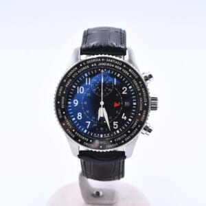 IWC パイロットウォッチ タイムゾーナー クロノグラフ 黒文字盤 SS×革/AT IW395001