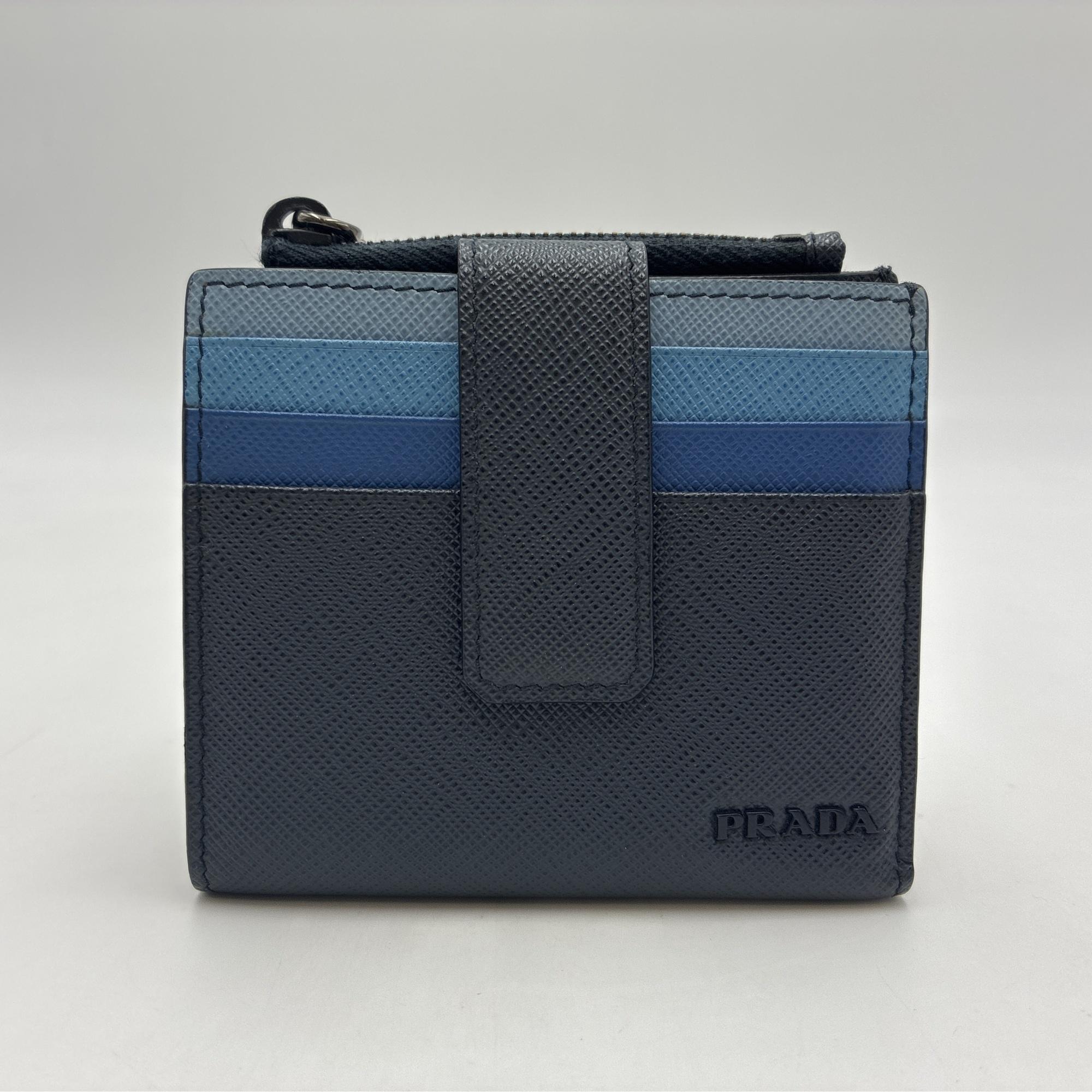 プラダ 2つ折り財布 マルチカラー サフィアーノ Bランク