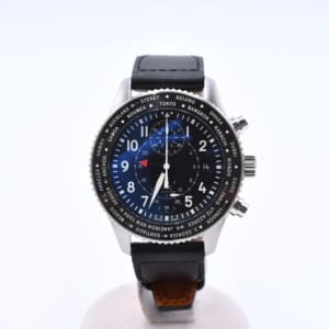 IWC パイロット・ウォッチ・タイムゾーナー・クロシェットノグラフ SS×革ベルト/AT IWIW395001