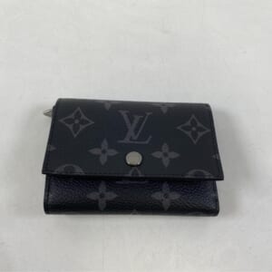 ルイ・ヴィトン モノグラム・エクリプス ヴィクターウォレット 三つ折り財布 黒 レザー M12598
