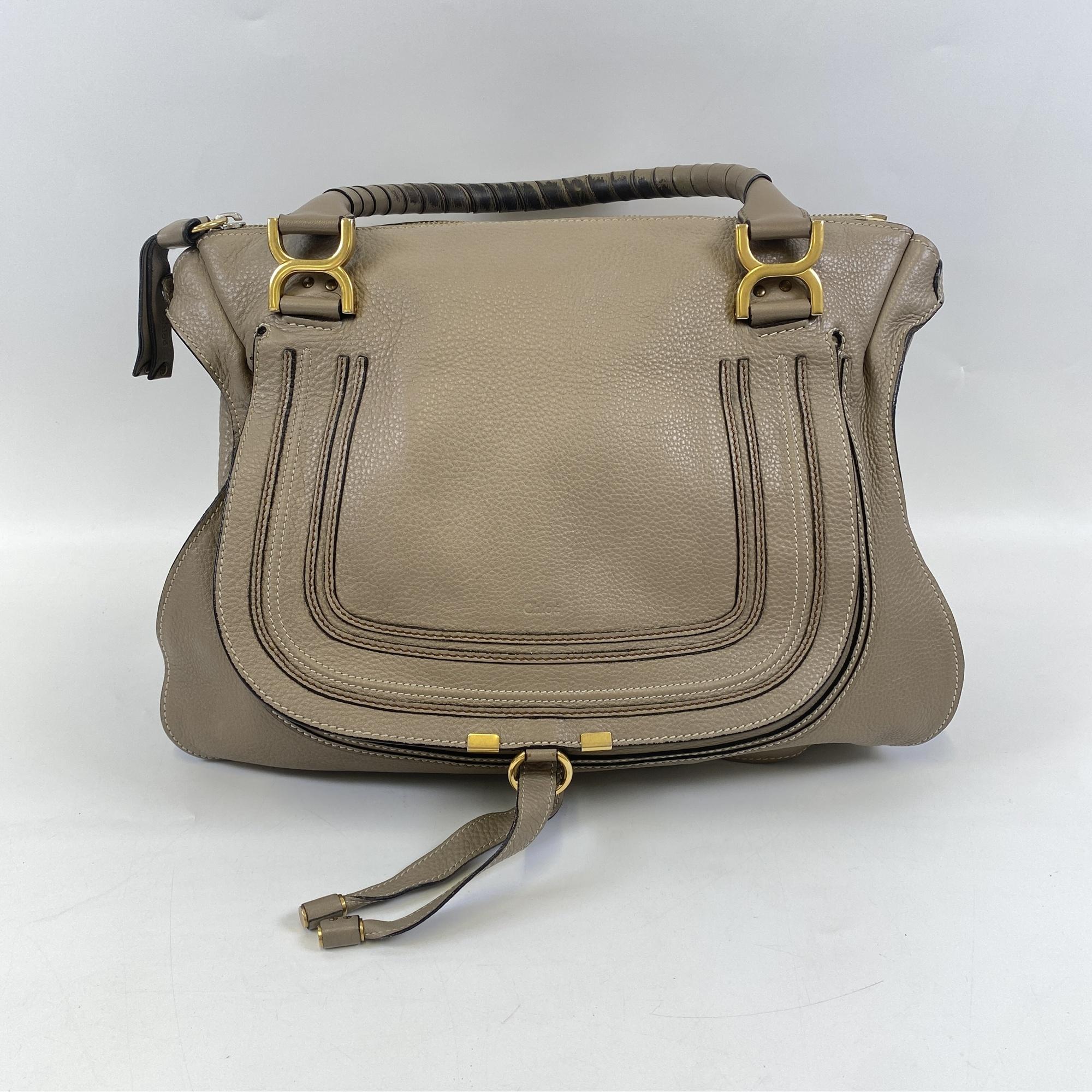 Chloé マーシー　グレージュ レザーハンドバッグ クロエ マーシー ハンドバッグ グレージュ レザー 買取実績【買取日