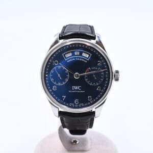 IWC ポルトギーゼアニュアルカレンダー 青文字盤 SS×革/AT IWIW503502