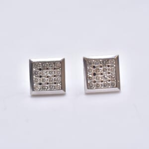 ダイヤ ピアス K18WG 0.32ct