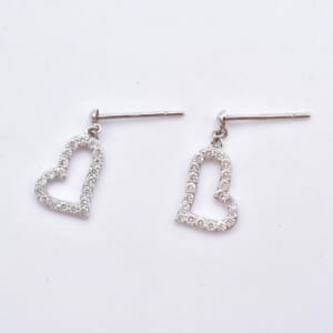 ダイヤ ピアス K18WG