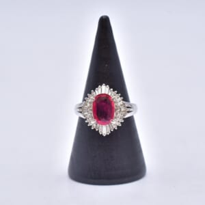 ルビー リング Pt900 1.46ct D0.50