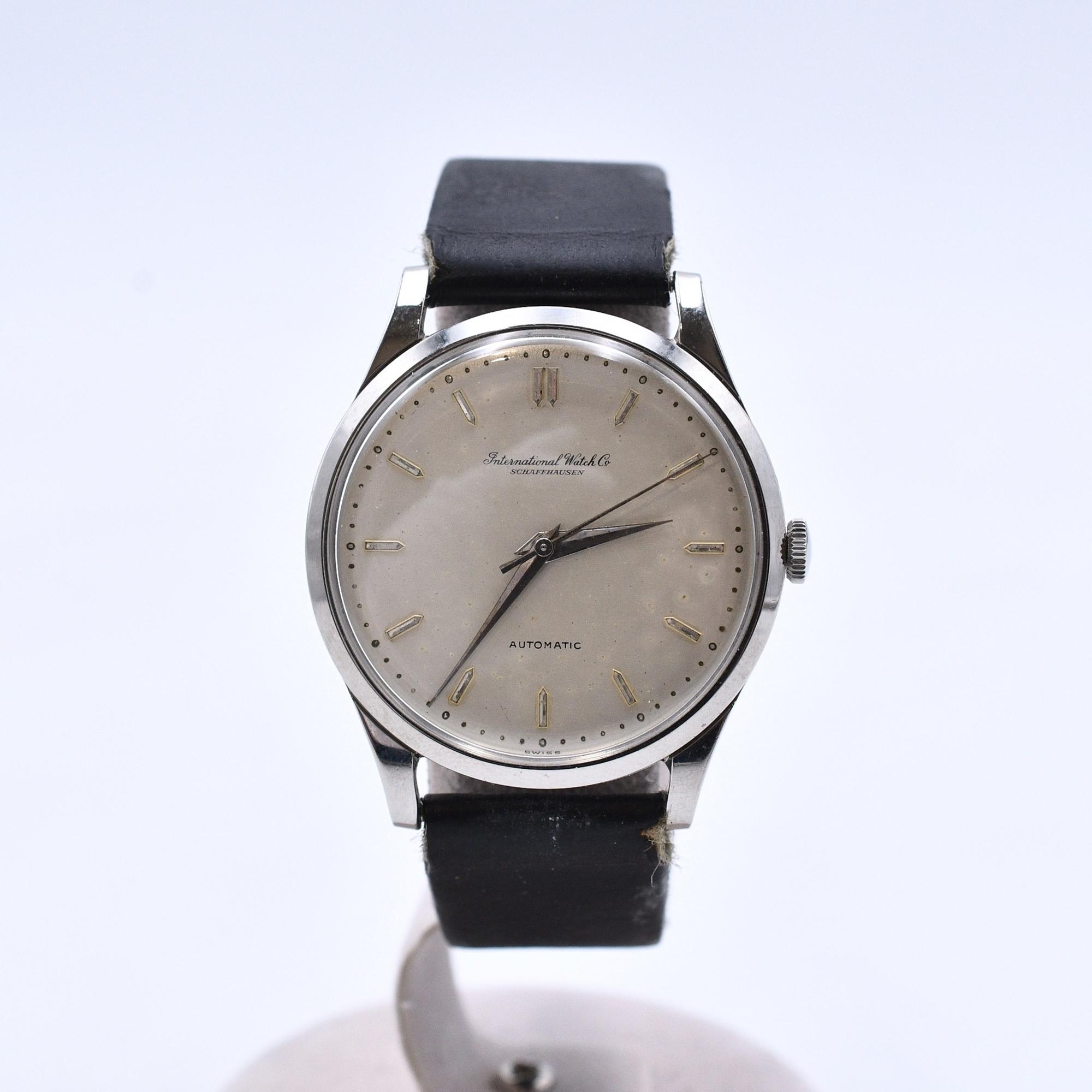 IWC オールドインター シルバー文字盤 SS×社外革/AT Bランク