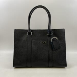 ブルガリ アルバ 2WAY ハンドバッグ ブラウン×ブラック レザー GD金具