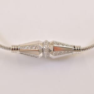 ブシュロン ジャック ドゥ ブシュロン ハーフパヴェ ダイヤモンド ブレスレット 3ループ K18WG JBT0079216