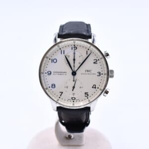 IWC ポルトギーゼ クロノグラフ 白文字盤 SS×革/AT IW371446