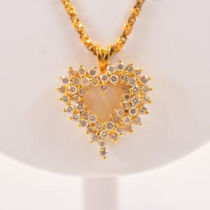 ポンテヴェキオ ハートモチーフ メレダイヤ ネックレス 750 D1.05ct