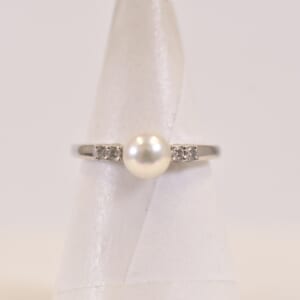 ミキモト パールメレダイヤリング K18 5.8mm