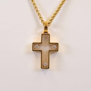 ショパール ハッピーダイヤモンド クロス ネックレス 750