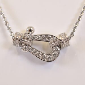 フレッド フォース10 ミディアム ネックレス K18WG×ダイヤ