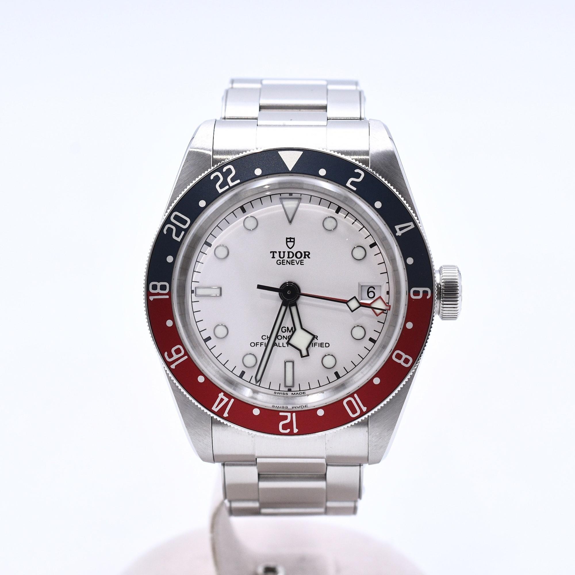 チューダー ブラックベイ GMT 白文字盤 SS/AT Aランク