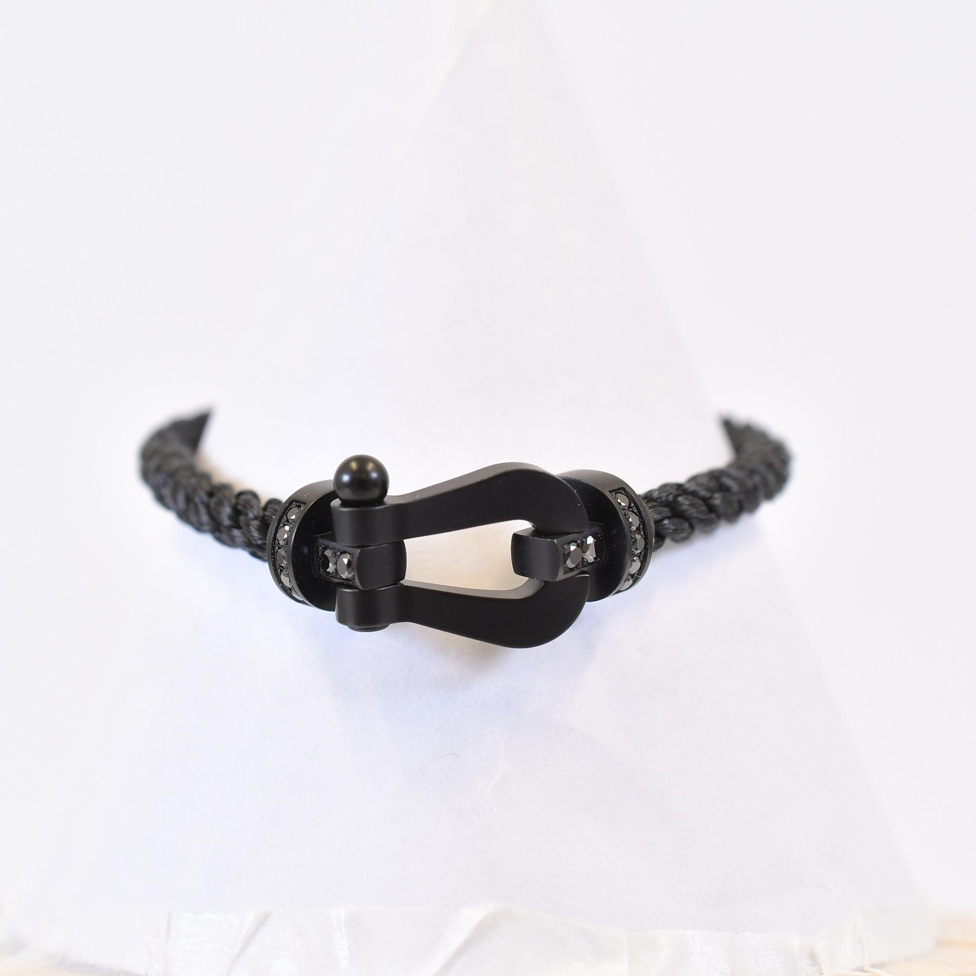 フレッド フォース10 LM ブラックダイヤ ブレスレット CE/Steel #15 