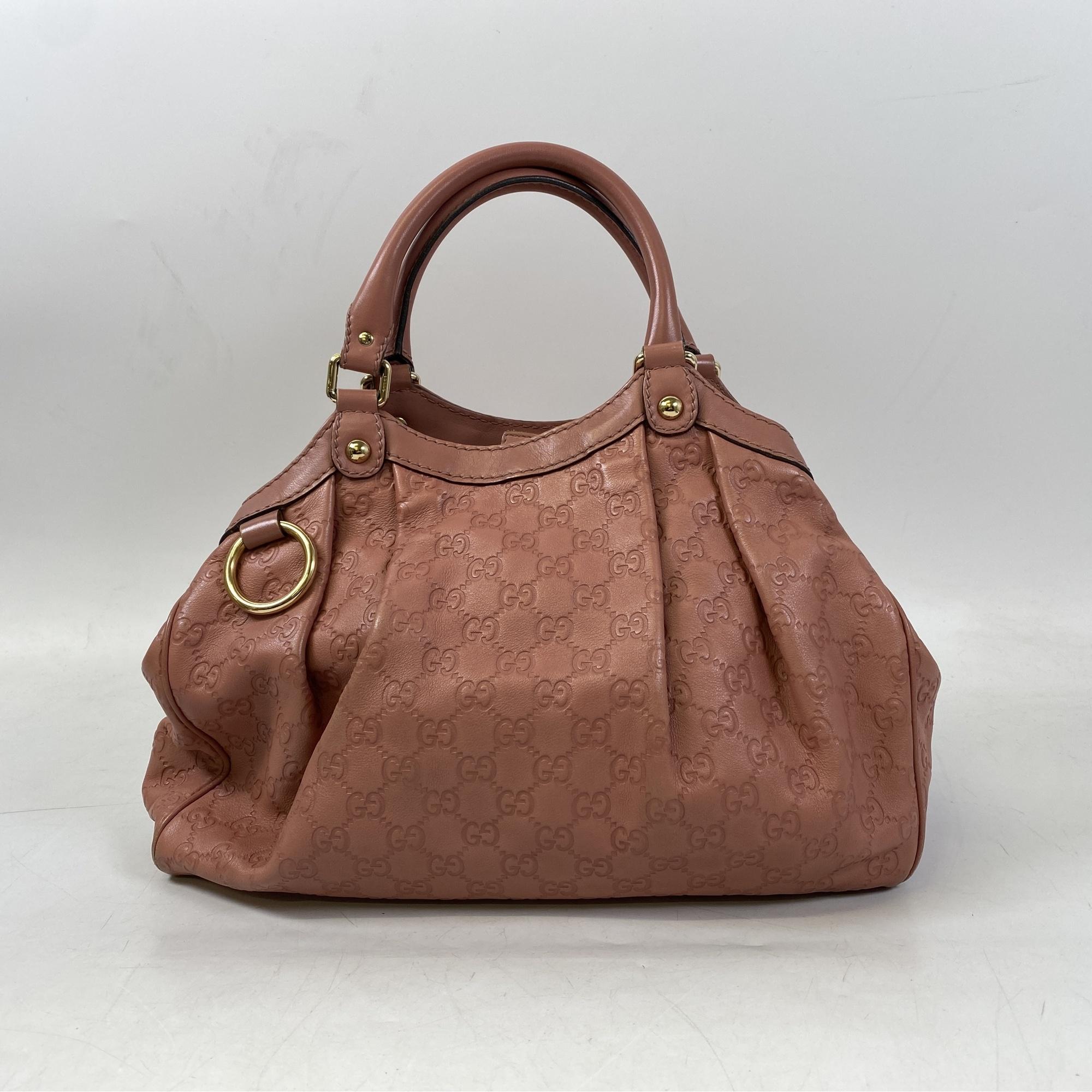 グッチ グッチシマ スーキー ハンドバッグ ピンク レザー 211944 買取