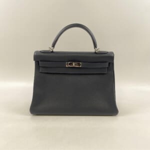 エルメス ケリー32 アマゾーヌ ブルーマリーン×ブルーインディゴ トゴ SV金具 T刻印