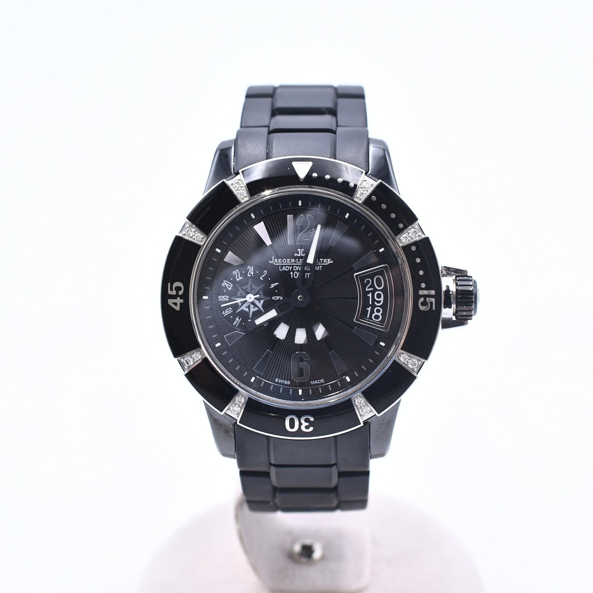 ジャガー・ルクルト マスターコンプレッサー ダイビング GMT 黒文字盤 CE/AT Aランク