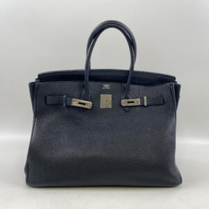 エルメス バーキン35 黒 トリヨン SV金具 □K刻印