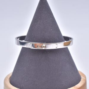 エルメス ケリーブレスレット PM 4Pダイヤ Au750WG