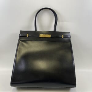 サンローラン マンハッタン トートバッグ 黒 レザー GD金具