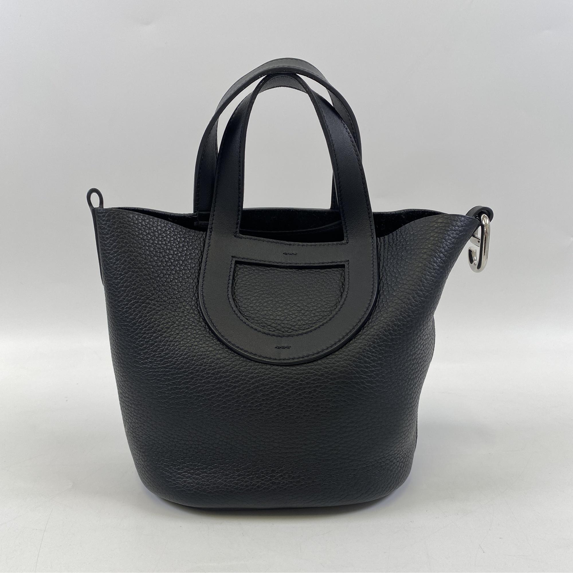 エルメス インザループ18 黒 トリヨン Ｗ刻印 Bランク