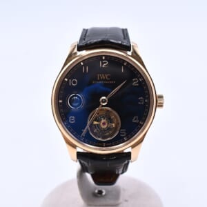 IWC ポルトギーゼ・ハンドワインド・トゥールビヨン・デイ＆ナイト 黒文字盤 PG×革/手巻き IW545901