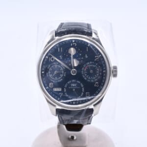 IWC ポルトギーゼ パーペチュアルカレンダー 青文字盤 WG×革/AT IW503401