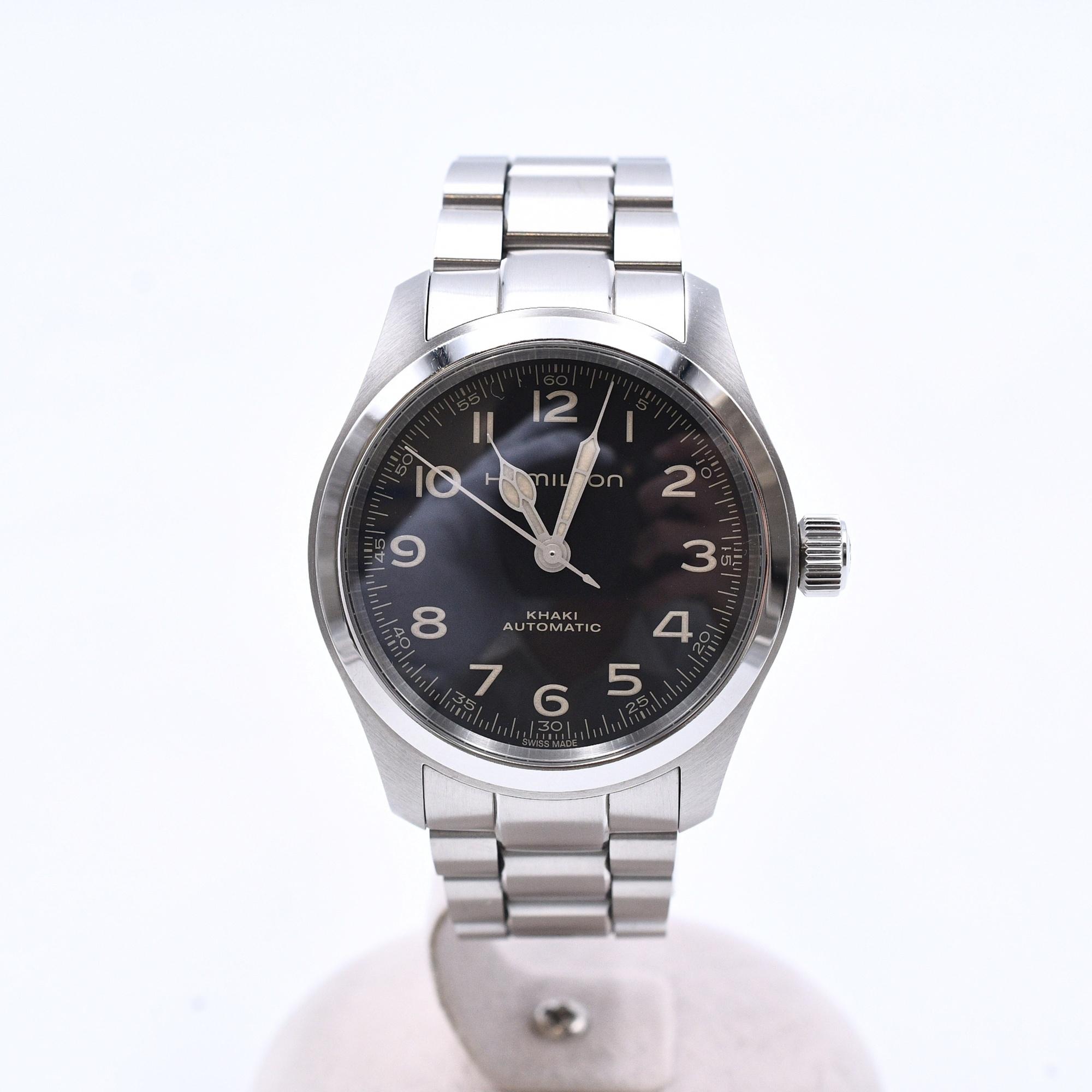 ハミルトン カーキフィールド・マーフオート38mm 黒文字盤 SS/AT Bランク