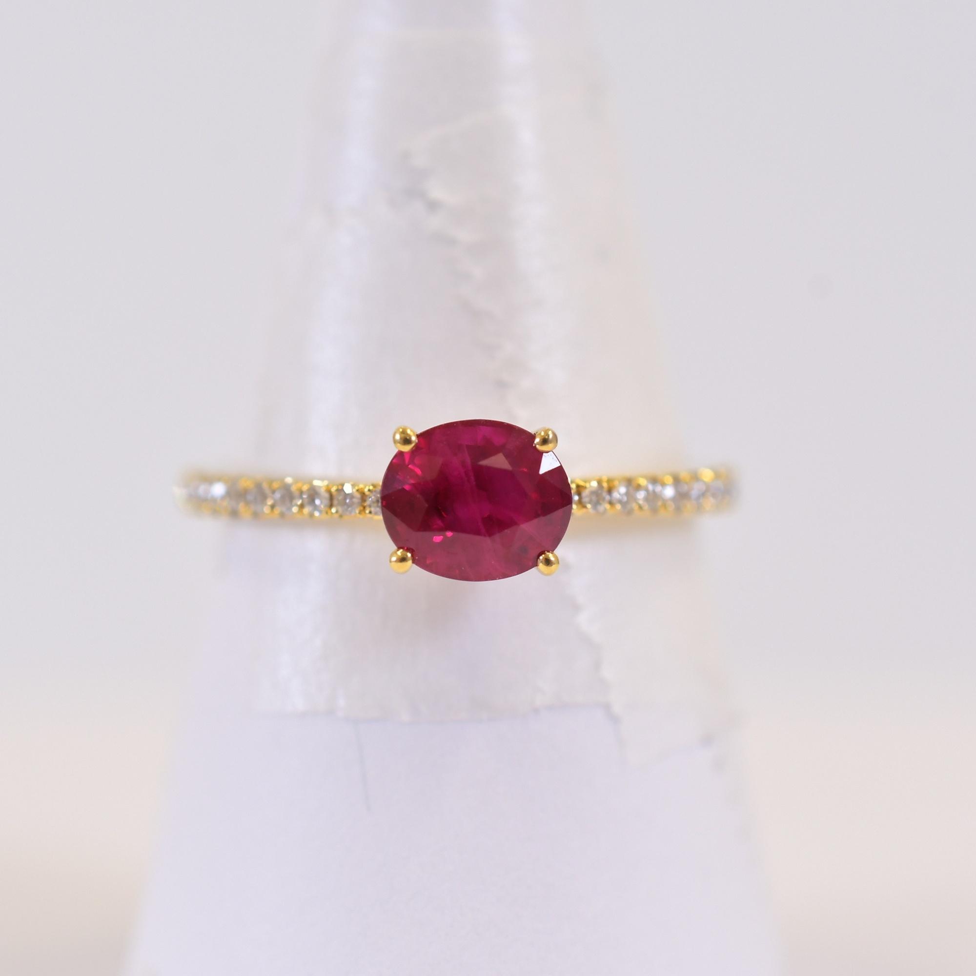 ギメル ルビー メレダイヤリング 18K R1.293ct 0.149ct 買取実績【買取 
