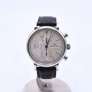IWC ポートフィノ クロノグラフ 白文字盤 SS×革/AT IW391007