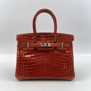 エルメス バーキン30 レッド ニロティカス □R刻印 SV金具