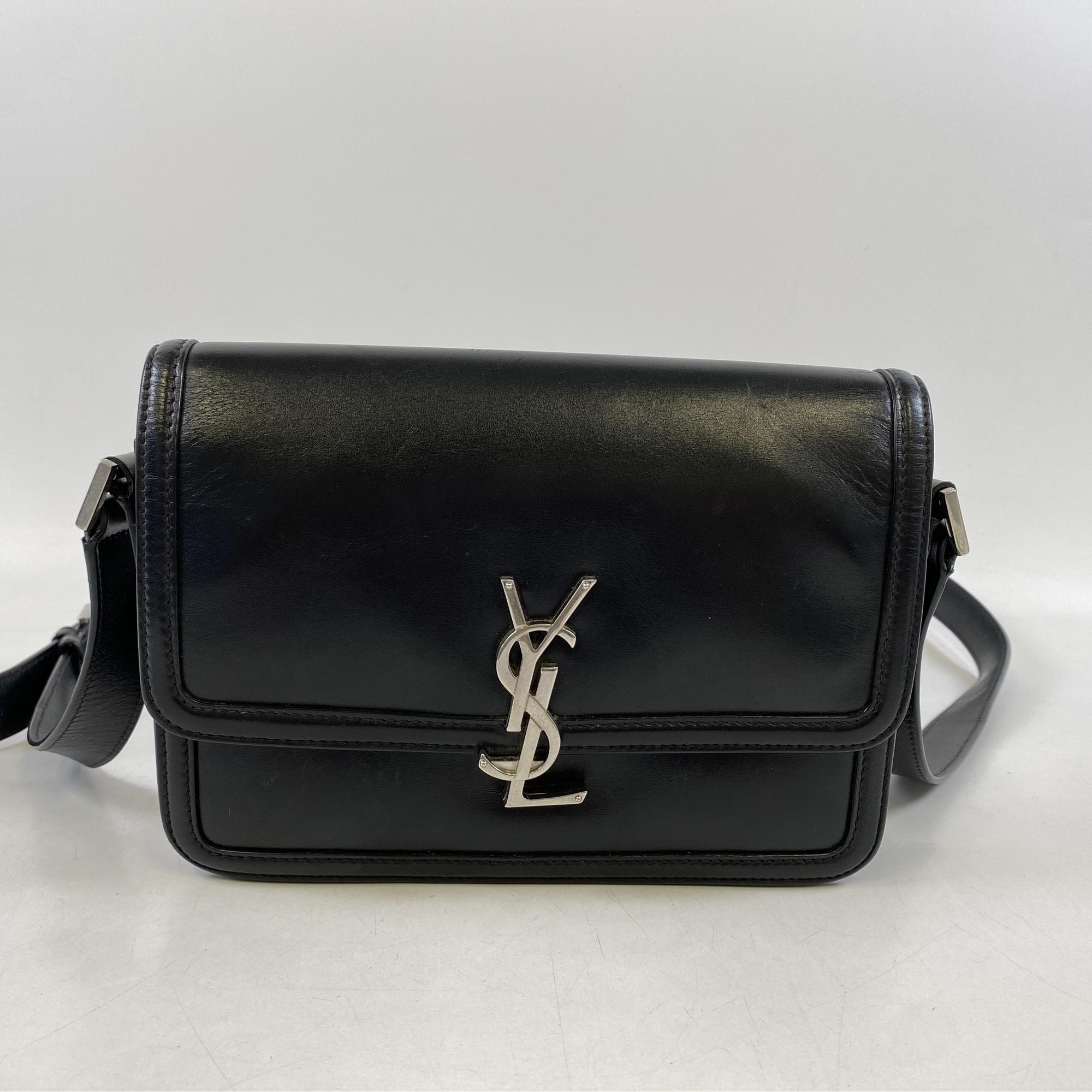 サンローラン　カサンドラ　YSL クロスボディー　ソルフェリーノ サンローラン ソルフェリーノ クロスボディバッグ ブラック レザー