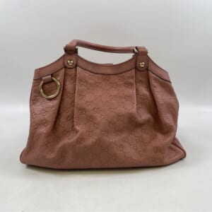 グッチ グッチシマ スーキー ハンドバッグ ピンク レザー 211944