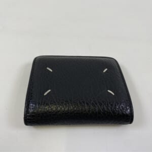 二つ折りコンパクトウォレット 財布 ブラック レザー