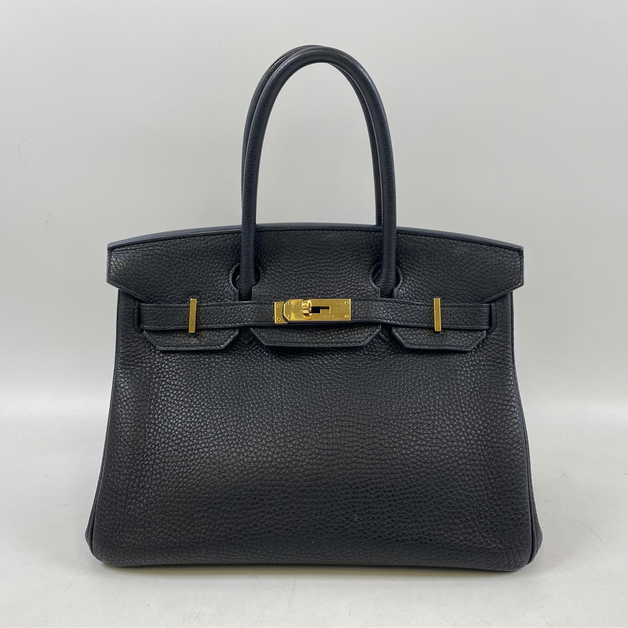 エルメス バーキン30 トゴ ブラック □P刻印 ゴールド金具 Bランク
